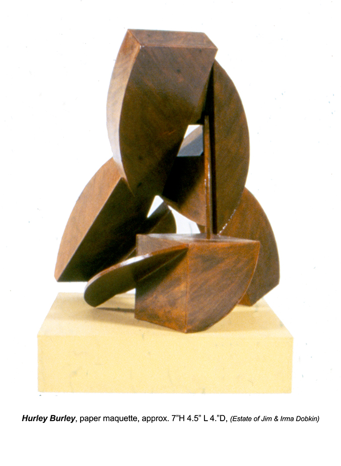 Hurley Burly, 
Illustration Board Maquette of Steel Sculpture by Janos Enyedi